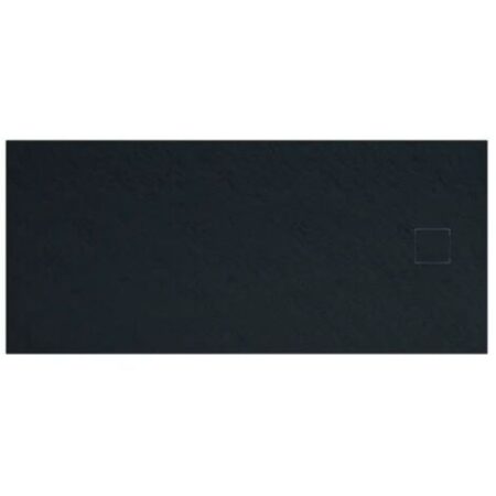 Piatto Doccia Rettangolare 90x170 cm in SMC Colore Nero Effetto Pietra Tagliabile e Antiscivolo Altezza 2,6cm Mod. Samos