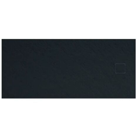 Piatto Doccia Rettangolare 90x170 cm in SMC Colore Nero Effetto Pietra Tagliabile e Antiscivolo Altezza 2,6cm Mod. Samos