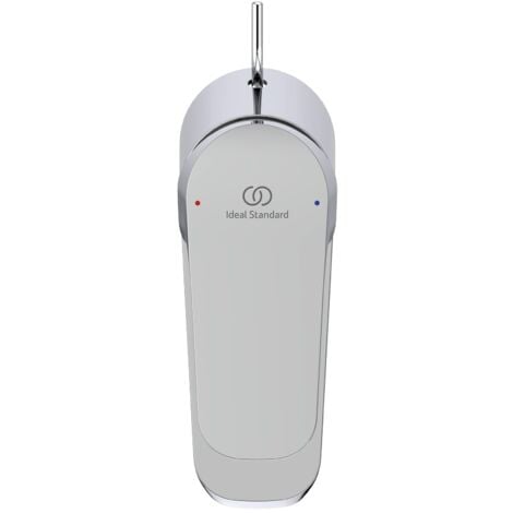 Ideal Standard – Rubinetto/miscelatore per lavabo ceraflex  Metallo Asta di comando scarico G1 ¼, fissaggio da sotto, erogatore fisso, superficie: Cromo, B1708AA