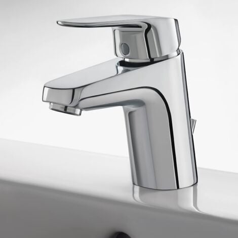 Ideal Standard – Rubinetto/miscelatore per lavabo ceraflex  Metallo Asta di comando scarico G1 ¼, fissaggio da sotto, erogatore fisso, superficie: Cromo, B1708AA
