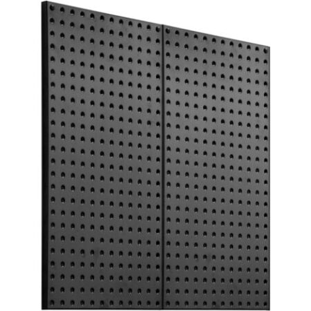 Mophorn Pannelli forati in metallo , 32"x16" 2-Pack Organizer da parete in acciaio per riporre attrezzi da garage, banco da lavoro, ufficio, sala hobby, cucina, nero