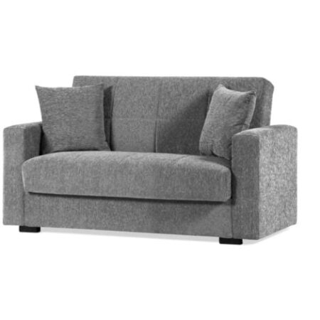divano letto "nora" 2 posti grigio, 155x80x87 cm