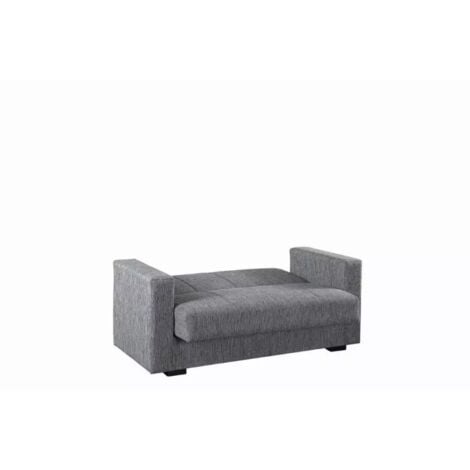 divano letto "nora" 2 posti grigio, 155x80x87 cm