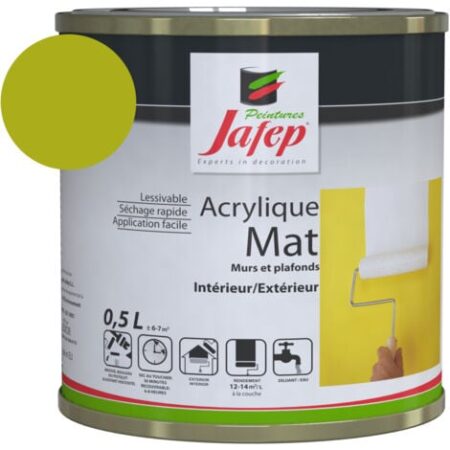Vernice acrilica opaca verde lime Jafep  0,5L