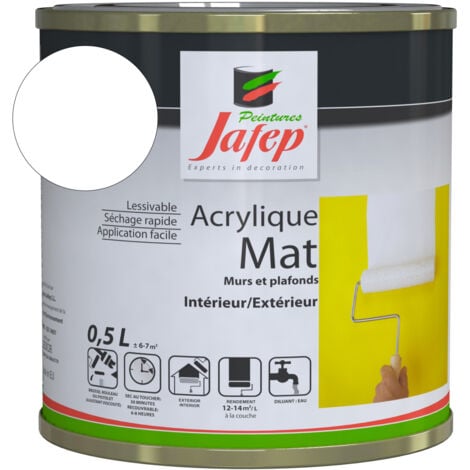 Pittura acrilica bianca opaca Jafep0,5 L