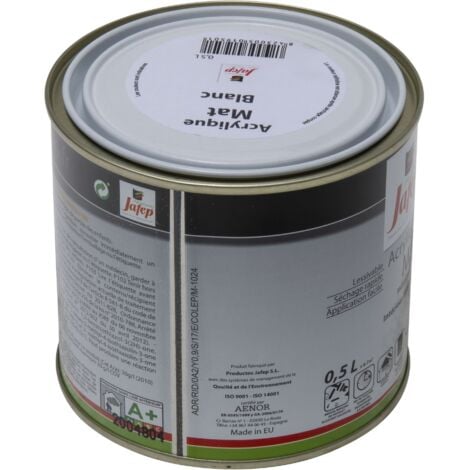Pittura acrilica bianca opaca Jafep0,5 L