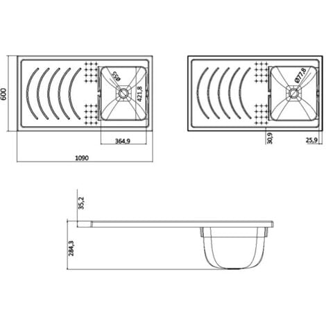 Kit mobile coprilavatrice in resina con lavabo