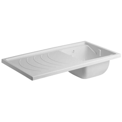 Kit mobile coprilavatrice in resina con lavabo