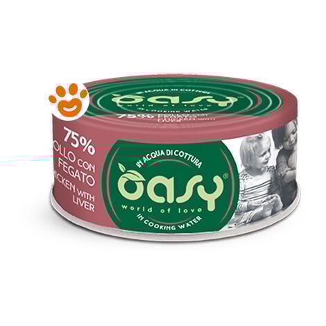 Oasy Cat More Love Pollo con Fegato  - Oasy Cat More Love Pollo con Fegato - Lattina Da 70 Gr