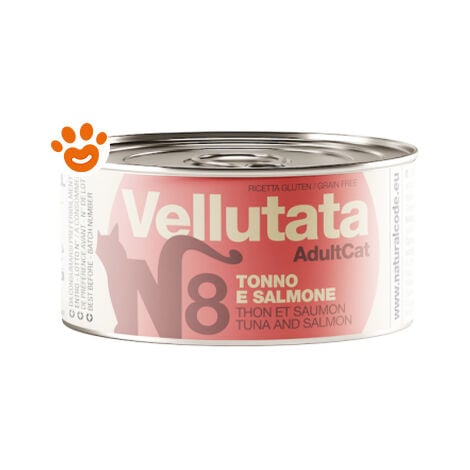 Natural Code Cat Vellutata Adult Tonno e Salmone Code V08  - Natural Code Cat Vellutata Adult Tonno e Salmone Code V08 - Lattina Da 85 Gr