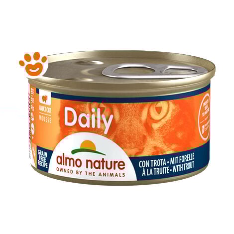 Almo Nature Cat Adult Daily Mousse con Trota Megapack  - Almo Nature Cat Adult Daily Mousse con Trota Megapack - Lattina Da 85 Gr