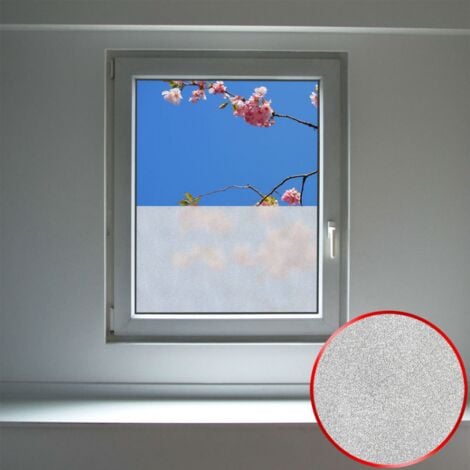 Pellicola per finestre 50x200cm autoadesiva statica vetro smerigliato latte