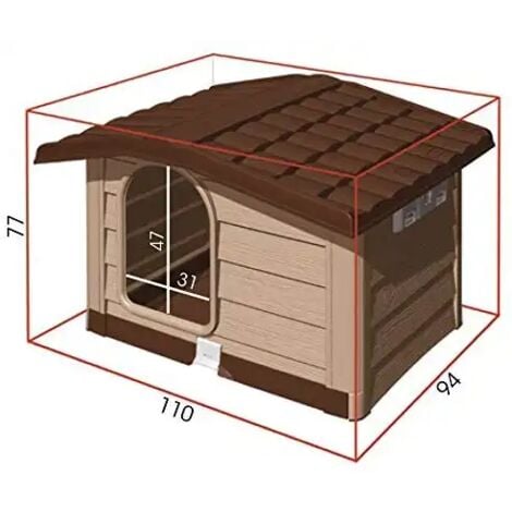 BAMA CUCCIA BUNGALOW PER ANIMALI CANE GATTO 110 X 94 X 77 CM LARGE BEIGE