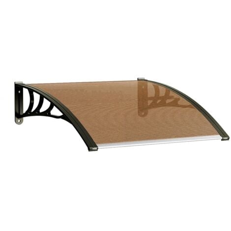 Pensilina Tettoia Modulare Tetto Alveolare Trasparente Policarbonato Resistente Fumé - 100x80 Cm