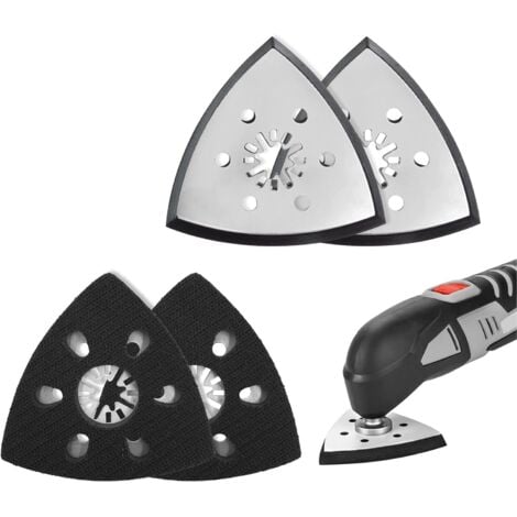 4 pezzi Platorello levigatrice triangolare, platorello levigatrice Parkside, platorello levigatrice triangolare, accessorio per utensile multifunzionale Parkside, platorello levigatrice triangolare (9