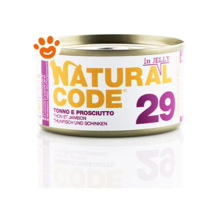 Natural Code 29 Cat Adult al Tonno e Prosciutto in Jelly  - Natural Code 29 Cat Adult al Tonno e Prosciutto in Jelly - Lattina Da 85 Gr