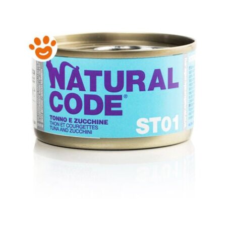 Natural Code ST01 Cat Adult Sterilizzato al Tonno e Zucchine  - Natural Code ST01 Cat Adult Sterilizzato al Tonno e Zucchine - Lattina Da 85 Gr