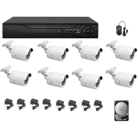 KIT TELECAMERE AHD 5 MPX DVR 8 CANALI 8 TELECAMERE 5MP AHD HD 2 TB