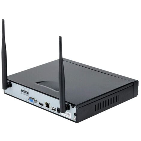 KIT VIDEOSORVEGLIANZA WIRELESS FULL HD IP 4 TELECAMERE 2 MPX WIFI DA REMOTO HD 320 GB