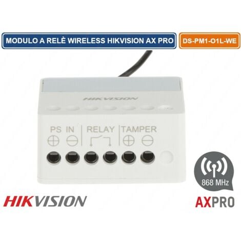 MODULO RELE ALLARME WIRELESS 868 MHZ PER CONTROLLO DOMOTICA HIKVISION AX PRO