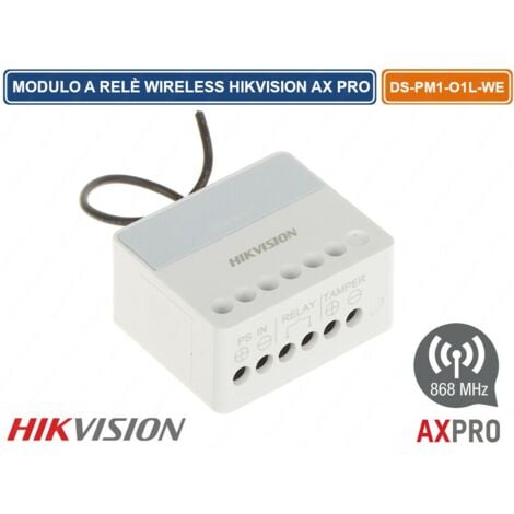 MODULO RELE ALLARME WIRELESS 868 MHZ PER CONTROLLO DOMOTICA HIKVISION AX PRO