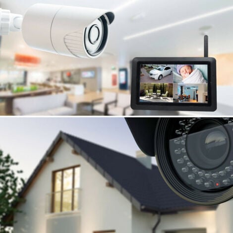 KIT VIDEOSORVEGLIANZA 4 TELECAMERA INFRAROSSI HD320 + DVR + ALIMENTATORE + CAVi