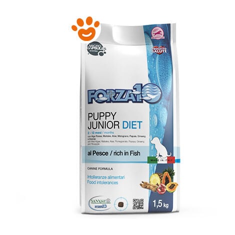 Forza10 Dog Diet Puppy Junior al Pesce  - Forza10 Dog Diet Puppy Junior al Pesce - Sacco Da 1,5 Kg