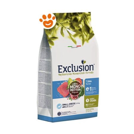Exclusion Dog Mediterraneo Monoproteico Noble Grain Adult Small Breed Tonno  - Exclusion Dog Mediterraneo Monoproteico Noble Grain Adult Small Breed Tonno - Sacco Da 7 Kg