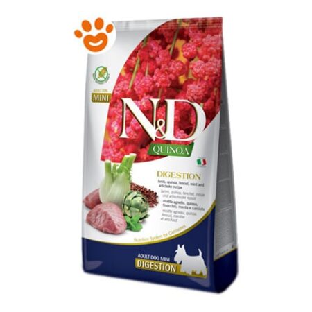 Farmina Dog N&ampD Quinoa Digestion Adult Mini Agnello  - Farmina Dog N&ampD Quinoa Digestion Adult Mini Agnello - Sacco Da 800 Gr