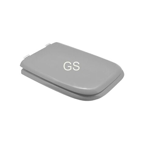 Sedile wc coprivaso per Ideal Standard vaso Conca 44 x 35 cm copriwater Grigio Sussurato con cerniere fisse e sedile in legno colato Grigio Sussurrato