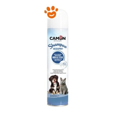 Camon Dog e Cat Shampoo Secco Spray  - Camon Dog e Cat Shampoo Secco Spray - Confezione Da 300 Ml