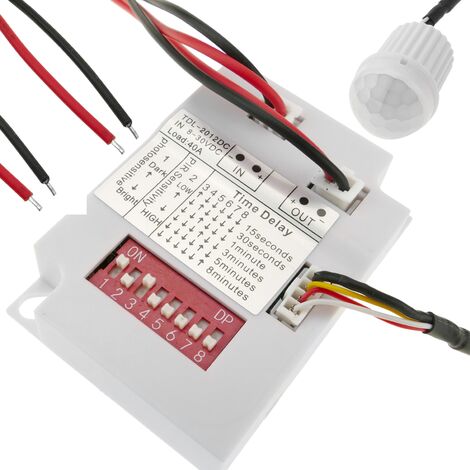 BeMatik - Rilevatore di movimento a infrarossi a mini DC incasso a soffitto