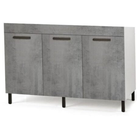 Sottolavello cucina componibile con ante 120 cm cemento.