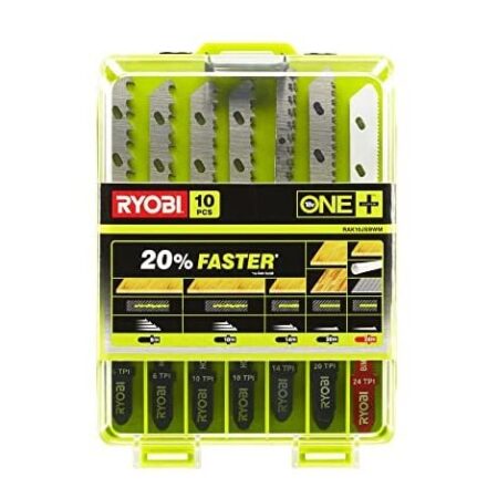 Ryobi RAK10JSB Kit 10 Lame Universali Seghetto Alternativo 6/10/14/20/24TPI