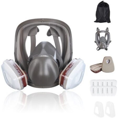 Maschera antigas antiappannamento 16 in 1, respiratore a pieno facciale, respiratore per verniciatura a spruzzo industriale, filtro di sicurezza sul lavoro, protezione dalla formaldeide