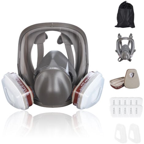 Maschera antigas antiappannamento 16 in 1, respiratore a pieno facciale, respiratore per verniciatura a spruzzo industriale, filtro di sicurezza sul lavoro, protezione dalla formaldeide