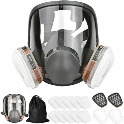 Maschera antigas antiappannamento 16 in 1, respiratore a pieno facciale, respiratore per verniciatura a spruzzo industriale, filtro di sicurezza sul lavoro, protezione dalla formaldeide