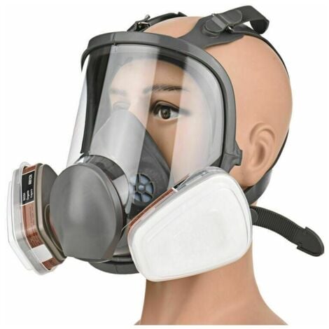 Maschera antigas antiappannamento 16 in 1, respiratore a pieno facciale, respiratore per verniciatura a spruzzo industriale, filtro di sicurezza sul lavoro, protezione dalla formaldeide