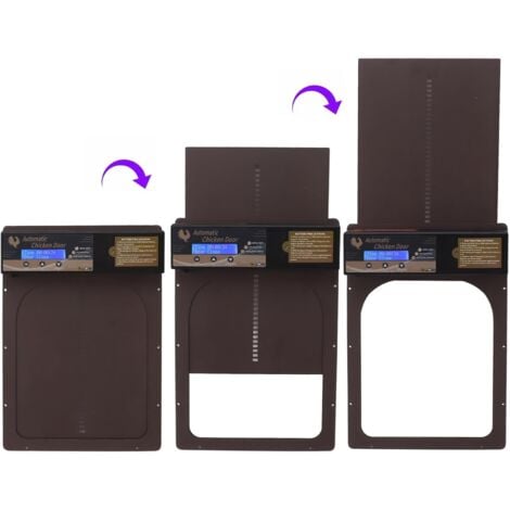 Porta automatica per pollaio ad energia solare, impermeabile e durevole, porte automatiche per pollaio in alluminio con timer, IP45 per fattoria domestica
