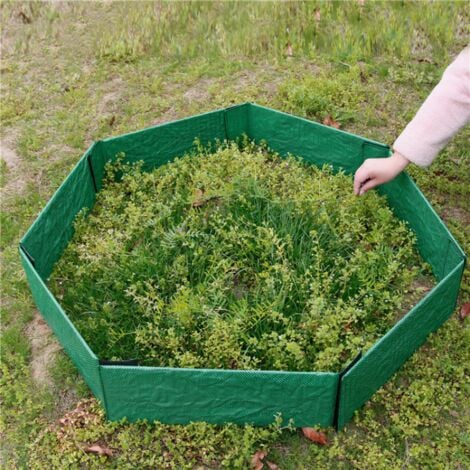 Bordatura combinata per prato da giardino, bordatura decorativa in plastica per giardino, bordatura portatile per prato, giardino, aiuola, recinzione per 3 piante