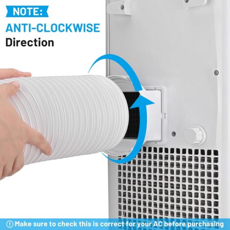 Tubo flessibile per condizionatore d'aria portatile YMYNY, prolunga per tubo flessibile di scarico del condizionatore d'aria da 150 mm di diametro, in senso ORARIO, resistente al calore e a risparmio