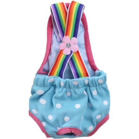 Pantaloni igienici per cuccioli, pantaloni con pettorina, pannolini fisiologici, pantaloni di sicurezza per cani di piccola taglia, M