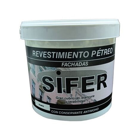 Sifer pittura per facciate in pietra liscia opaca bianca antimuffa 5 kg