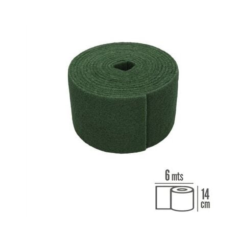 Rotolo di paglietta abrasiva professionale 14x600cm in fibra verde