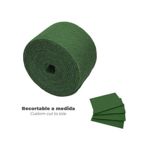Rotolo di paglietta abrasiva professionale 14x600cm in fibra verde