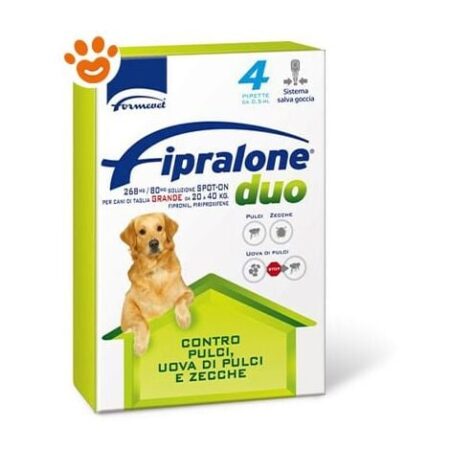 Formevet Dog Fipralone Duo 20-40 Kg  - Formevet Dog Fipralone Duo 20-40 Kg - Confezione Da 4 Pipette