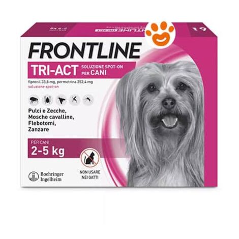 Frontline Tri-Act Cani 2-5 kg  - Frontline Tri-Act Cani 2-5 kg - Confezione Da 3 Pipette, Any