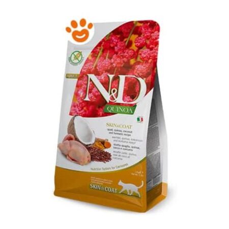 Farmina Cat N&ampD Quinoa Skin&ampCoat Quaglia  - Farmina Cat N&ampD Quinoa Skin&ampCoat Quaglia - Sacco Da 5 Kg