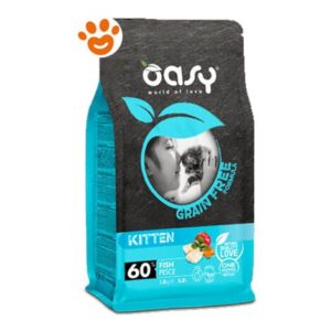 Oasy Cat Grain Free Kitten Pesce  – Oasy Cat Grain Free Kitten Pesce – Sacco Da 7,5 Kg