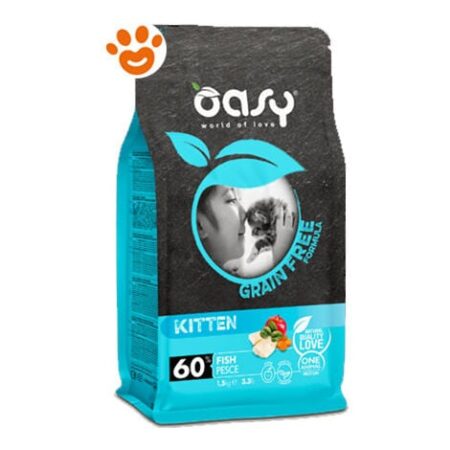 Oasy Cat Grain Free Kitten Pesce - Oasy Cat Grain Free Kitten Pesce - Sacco Da 7,5 Kg